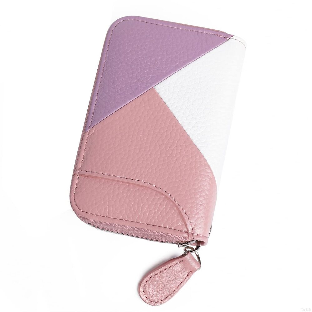 3325 Credit Card Holder Small Rfid Wallet Zipper Leather Accordion Wallets